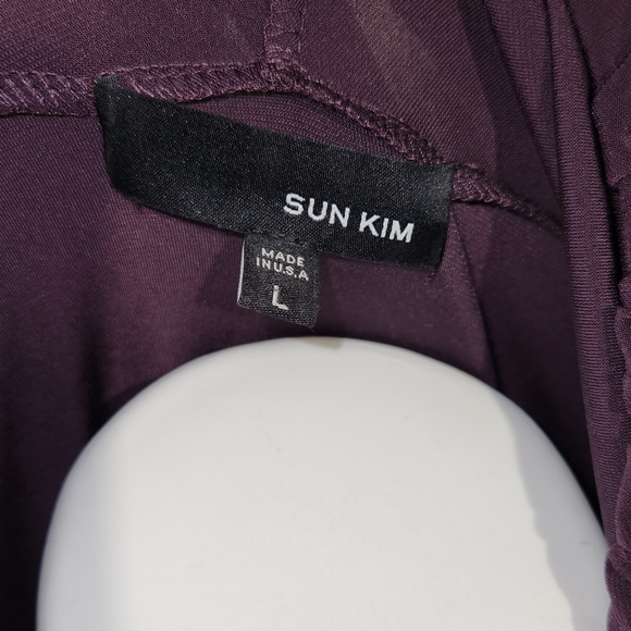 Sun Kim Purple Cowl Neck Joann Tunic - Picture 7 of 8